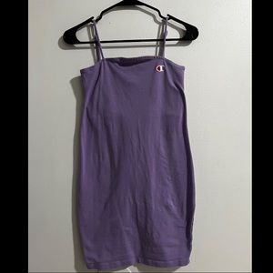 PURPLE CHAMPION MINI TIGHT DRESS